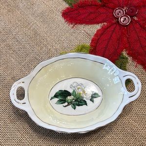 Royal Albert Bone China trinket dish. Oval, orange blossom pattern.